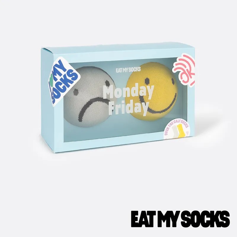EAT MY SOCKS ｜襪子｜自然系列｜周一周五 (2入)◉70D036